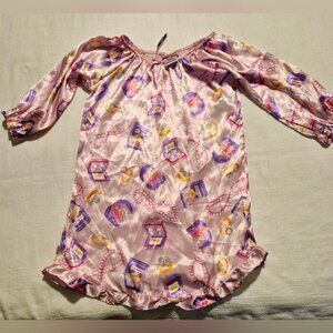 PJ & Me girls size 6 silky pink nightgown NWT